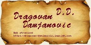 Dragovan Damjanović vizit kartica